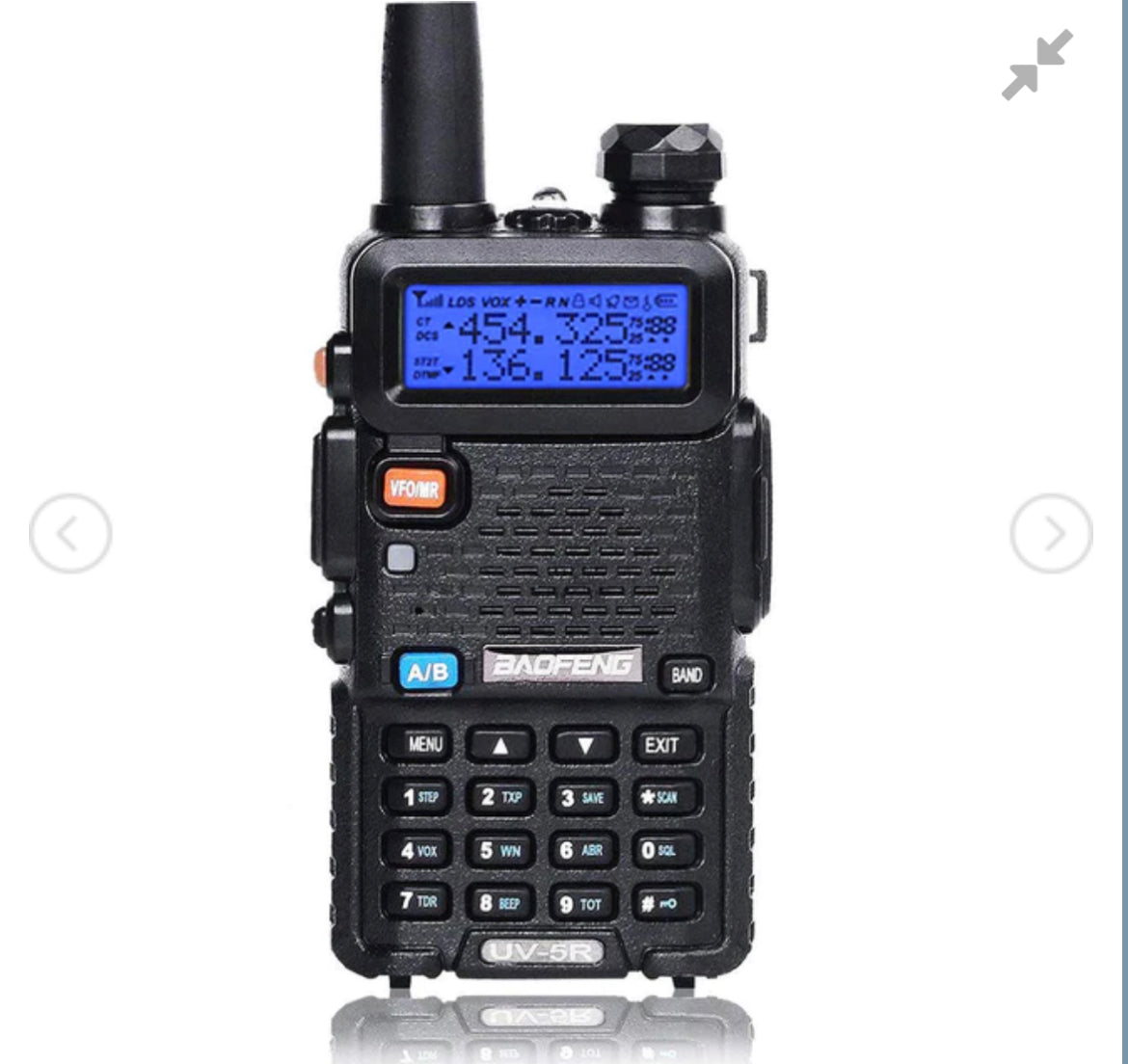 UV-5R 5W Dual Band Radio